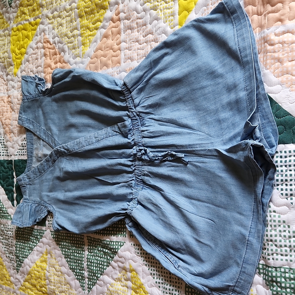 Wonder Nation Denim V Neck Romper